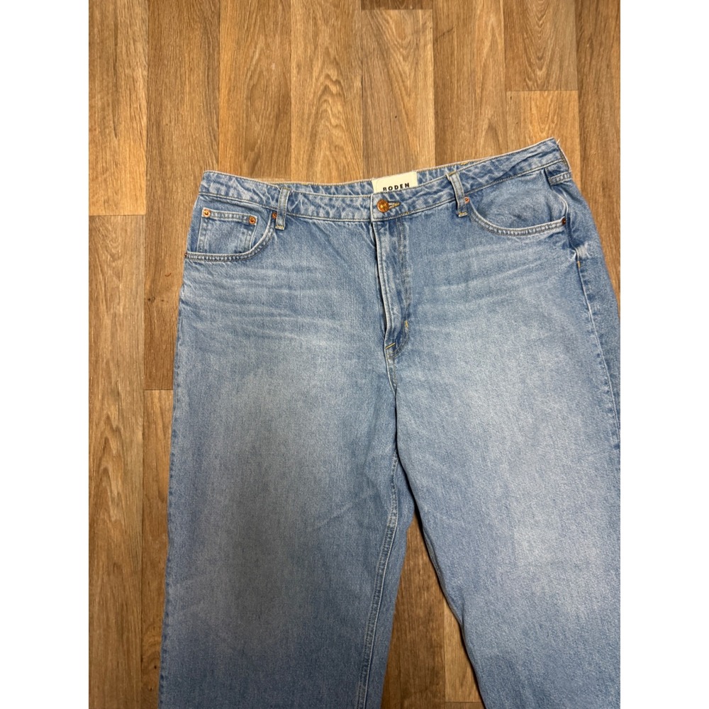 Boden Womens Light Wash Wide Leg Raw Hem Denim Jeans W33 Blue - Picture 2 of 7
